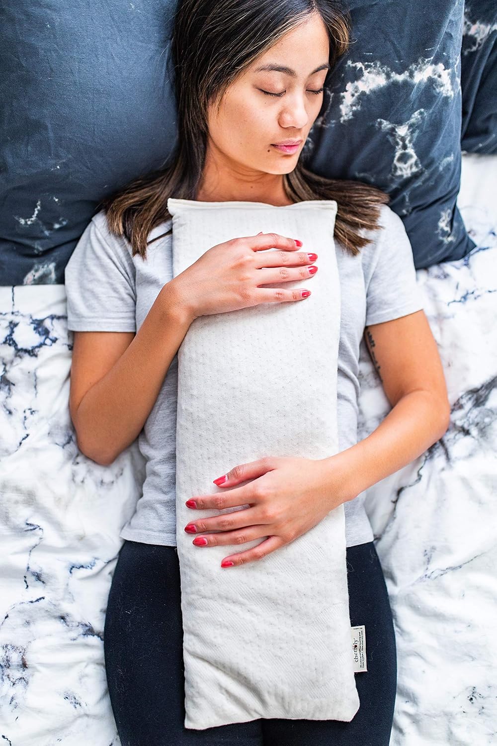 Natural Pain Relief Moist Heat Therapy, Cherry Pits in Organic Cotton, Microwavable Heating Pad/Cold Compress- Back, Neck, Muscles, Joints, Stomach, Menstrual Pains Aches Cramps - Small