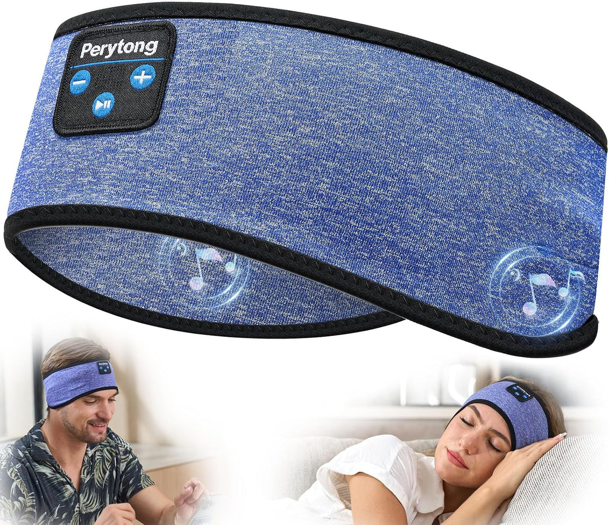 Sleep Headphones | Bluetooth 5.4 Headband | Wireless Earbuds Earphones Sweat Resistant with Ultra-Thin HD Stereo Speaker, Headphone Band for Side Sleepers Workout Running Tech Gadgets Unique Gifts