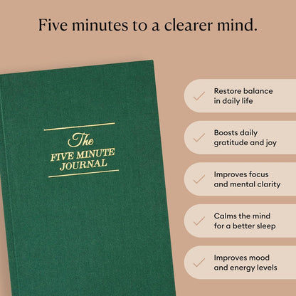 Intelligent Change The Five Minute Journal - Original Daily Gratitude Journal for Women & Men - Mindfulness, Happiness & Daily Reflection - Undated Planner - Affirmation Journal - Gifts for Women
