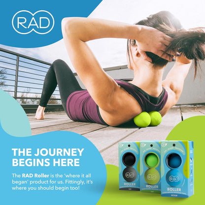 RAD Roller Stiff Peanut Massage Ball - High Density Peanut Massager - Myofascial Release for Back, Feet, Neck, Psoas - Suboccipital Release Device, Thoracic Spine Roller Balls