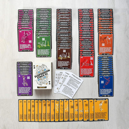 Stack 52 Suspension Exercise Cards Mega Pack | Suspended Bodyweight Resistance Workout Game. Video Instructions Included. Fun Home Fitness Program.
