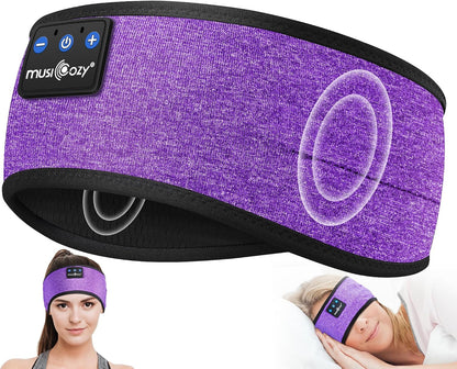 MUSICOZY Sleep Headphones Bluetooth Headband Headphones for Side Sleepers | Sleeping Headbands Wireless Sports Earphones Sweat Resistant Earbuds for Workout Running Cool Gadgets Unique Gifts for Women