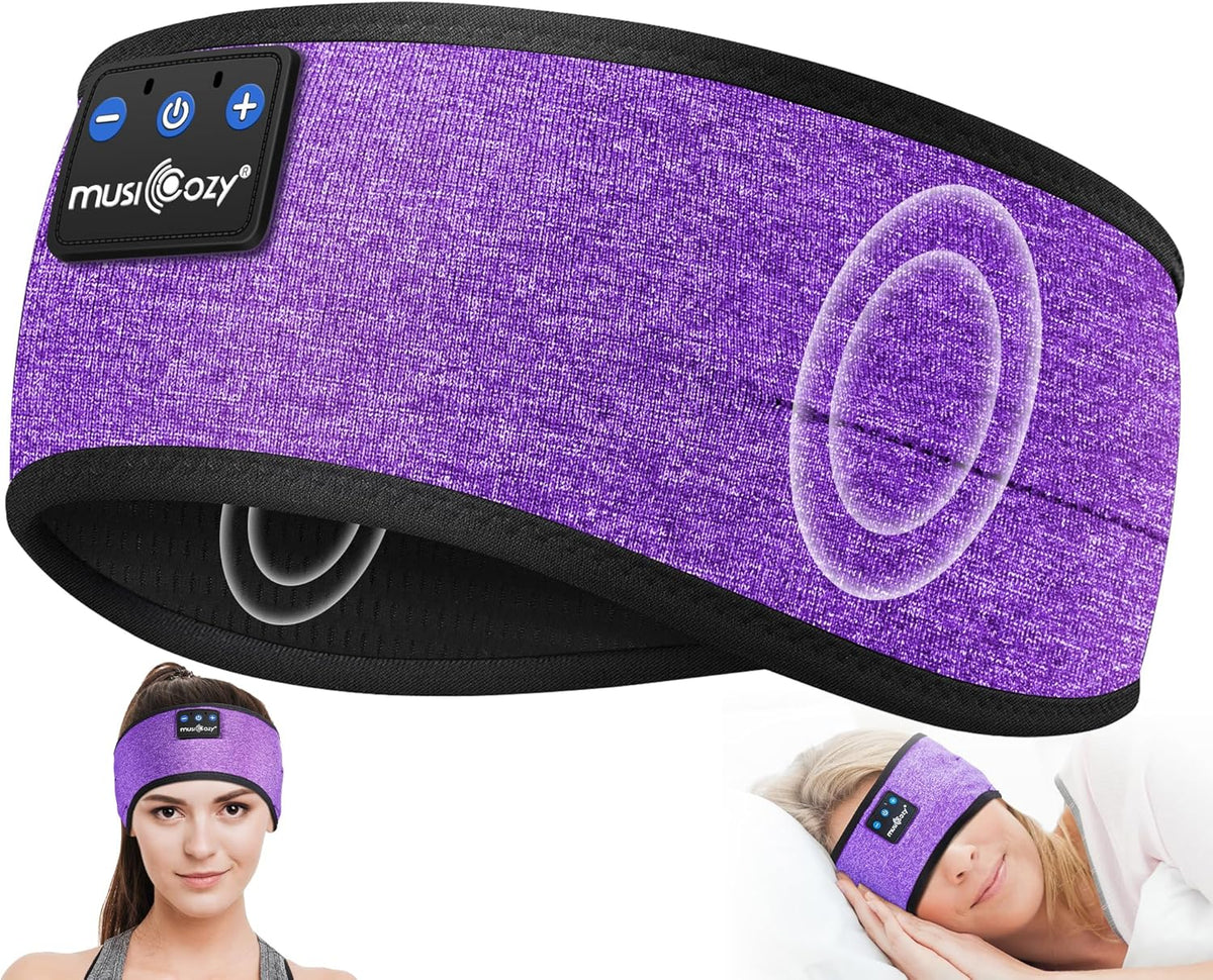 MUSICOZY Sleep Headphones Bluetooth Headband Headphones for Side Sleepers
