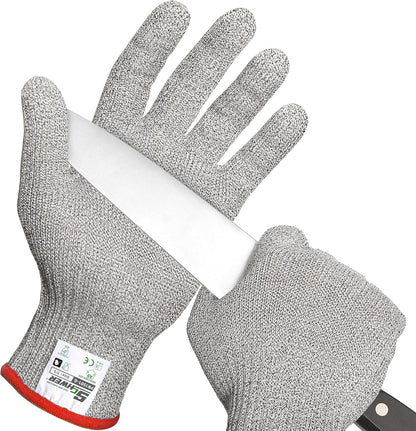 Schwer SlicePro ANSI Cut Resistant Gloves, Food Grade Cutting Glove for Kitchen Food Prep, Mandoline Gloves for Meat Cutting, Oyster Shucking, Fish Fillet Processing, PR1501-G, L | Non PFAS, No Glass Fiber, for Kitchen Food Prep, Mandolin Slicing, Meat