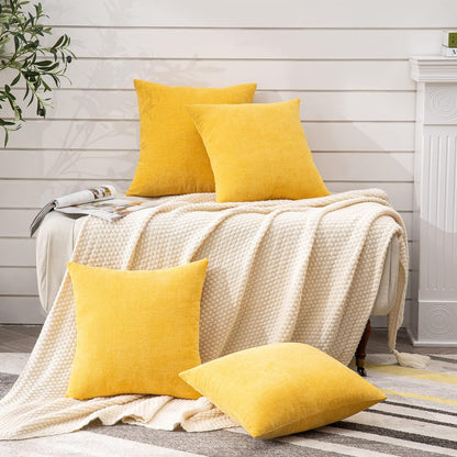 GAWAMAY Lumbar Support Pillow Decorative Rectangle Throw Pillow Covers 12"x20" Inch Set of 2, Soft Chenille Fall Pillowcase for Living Room Bedroom Sofa Couch Cushion Cover Grey 30x50cm (No Insert)