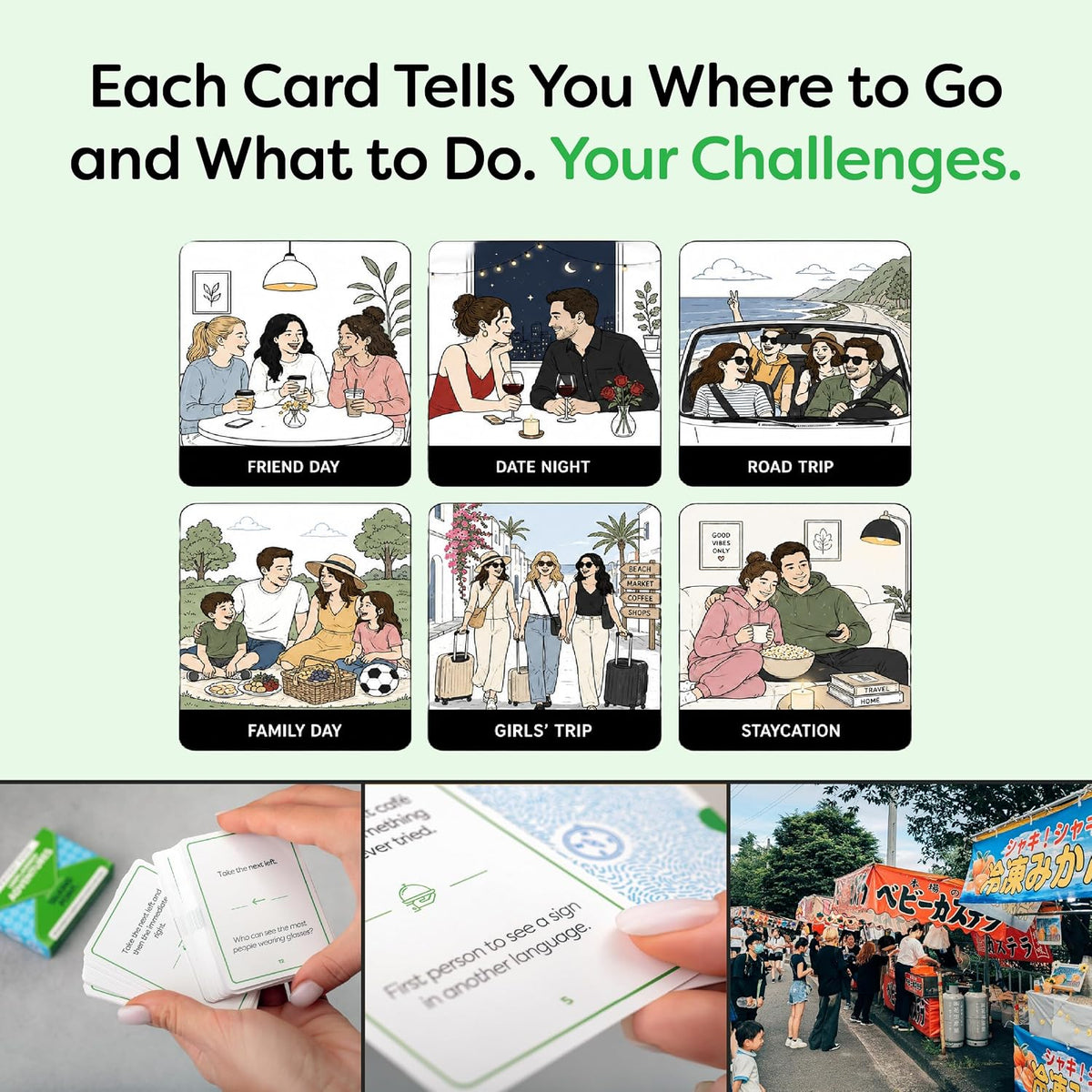 Unplanned Adventures Card Game; Fun Date Night, Road Trip & Family Fun Gift