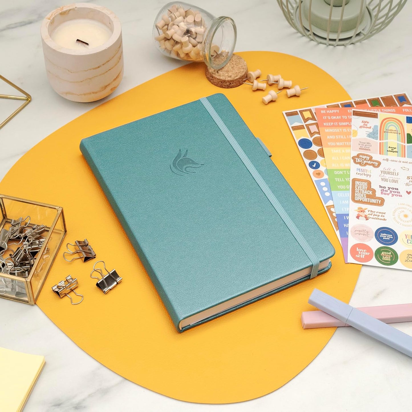 Clever Fox Positivity Journal - Daily Gratitude & Affirmation with Prompts - Motivational Mental Health Journal for Women & Men with Habit Tracker - Lasts 6 Months, A5 Size (Seashell)