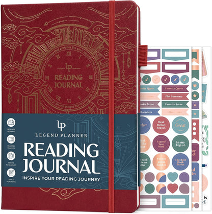 Legend Reading Journal for Book Lovers – Reading Log Tracker for Adults & Kids – Book Nerd Gifts & Accessories, 180 Reviews (Mint Cream)
