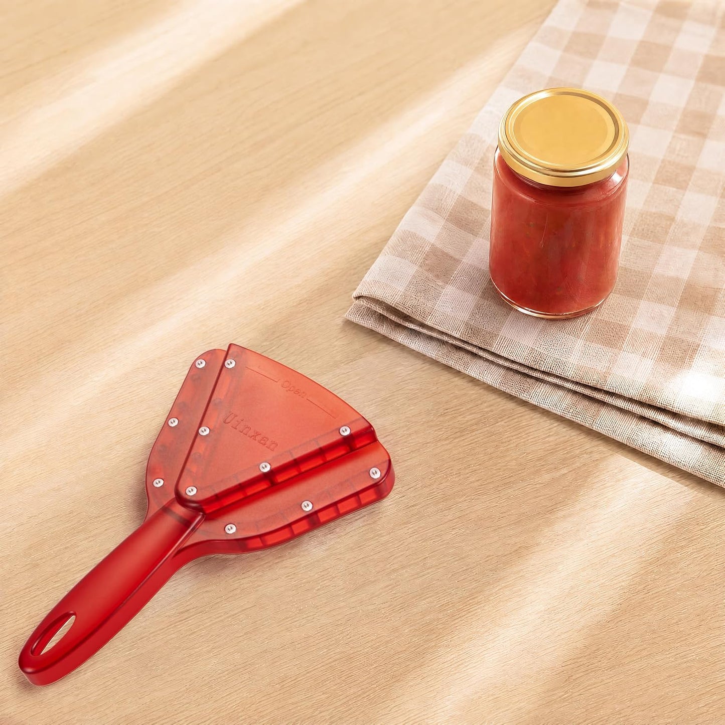 Uinxan Patented Jar Opener, Ideal for Weak Hands & Seniors with Arthritis | Effortlessly Opens 0.2"-5.3" Stubborn Lids & Screw Bottle Caps, Handheld Manual, Durable 304 Stainless Steel (Blue)