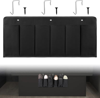 RVZONE RV Shoe Pockets 6 Large Pockets Heavy Hanging Bedside Storage Organizer with Sturdy Hooks for Shoes, Toys and Tools