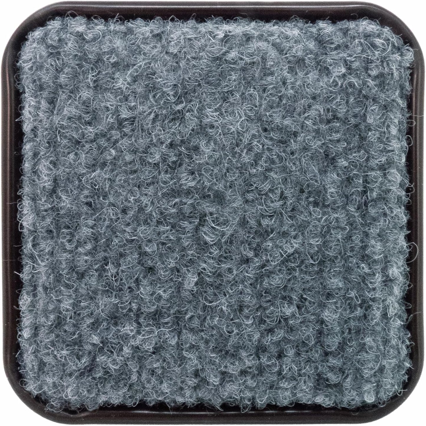 SoftTouch 2-1/2" Square Reusable Carpet Bottom Furniture Caster Cups for Office Chairs, Desks, and Carts, Furniture Wheel Caster Cups for Carpet and Hardwood Surfaces, 12-Pack, Brown/Gray