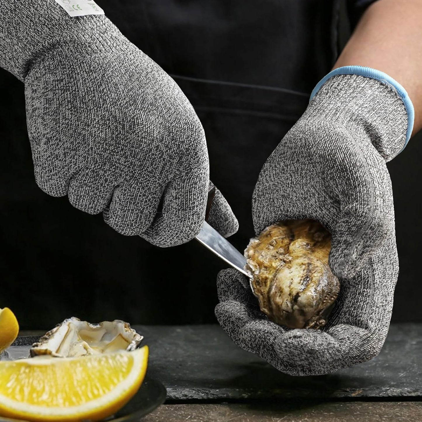 Schwer SlicePro Ultra-Durable ANSI Cut Resistant Gloves PR1501, 10X Reinforced Food Grade Cutting Glove, Mandoline Gloves for Kitchen Meat Cutting, Oyster Shucking, Fish Fillet Processing, M | Non PFAS, No Glass Fiber, for Kitchen Food Prep, Mandolin