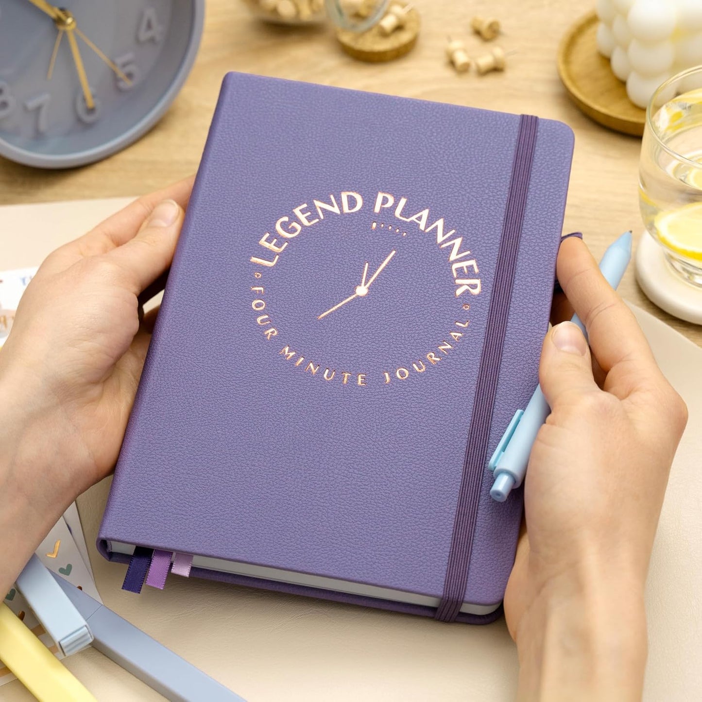 Legend Four-Minute Journal with Prompts & Habit Tracker – Daily Gratitude Journal for Women & Men – Guided Positivity, Self-Reflection & Affirmation Notebook (Lavender)