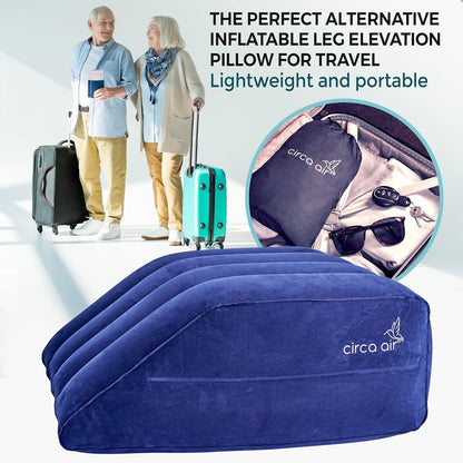 Circa Air Inflatable Leg Elevation Pillows for Swelling and Edema Relief, Travel Wedge Pillow for Legs, Foot Ankle Knee and Lower Back Pain Support, After Surgery Products