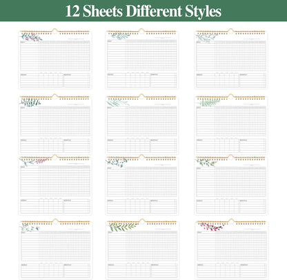 Habit Tracker Calendar- Daily, Weekly & Monthly Habit Tracker Journal | Undated, 12 Months, 7.9"x10", Writable, for Goal Setting, Boost Productivity, Workout Motivation & Self Care Tool