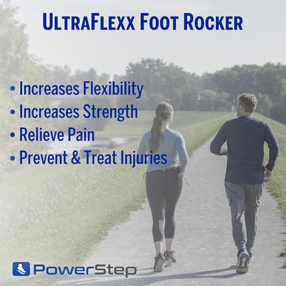 PowerStep UltraFlexx Foot Rocker, Foot and Calf Stretching, Pain Relief for Plantar Fasciitis, Achilles Tendonitis, Shin Splints, Increased Flexibility & Strength
