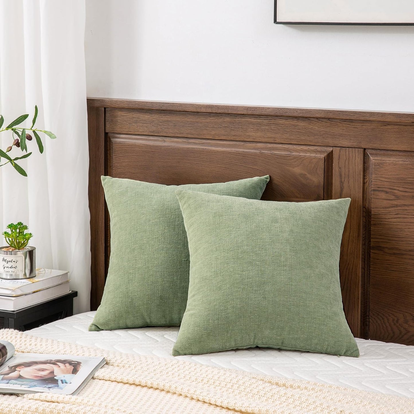 GAWAMAY Lumbar Support Pillow Decorative Rectangle Throw Pillow Covers 12"x20" Inch Set of 2, Soft Chenille Fall Pillowcase for Living Room Bedroom Sofa Couch Cushion Cover Grey 30x50cm (No Insert)