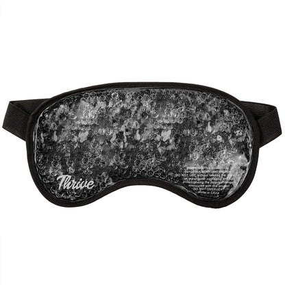 Thrive Gel Beads Eye Mask - Cold Compress for Dark Circles & Puffy Eyes - Hot Compress for Migraine Relief & Post-Surgery Swelling - Sleep Mask Blackout & Ice Pack for Face - Midnight, Pack of 1