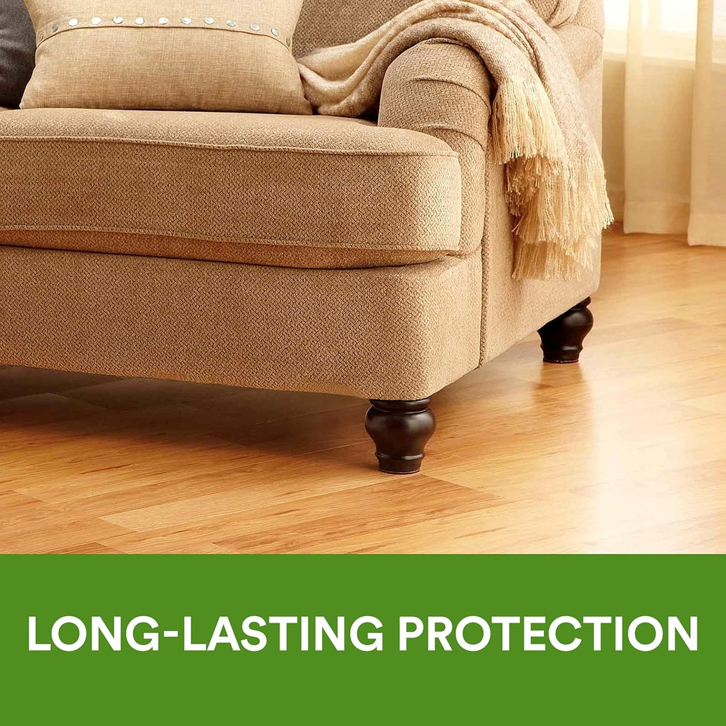 Scotch Felt Pads, 2 Pads, Rectangular, Beige, 4 in x 6 in | Protecting Hardwood Floors, Easy-to-apply, Self-Stick design, Reliable protection from nicks, dents and scratches (SP800-NA)