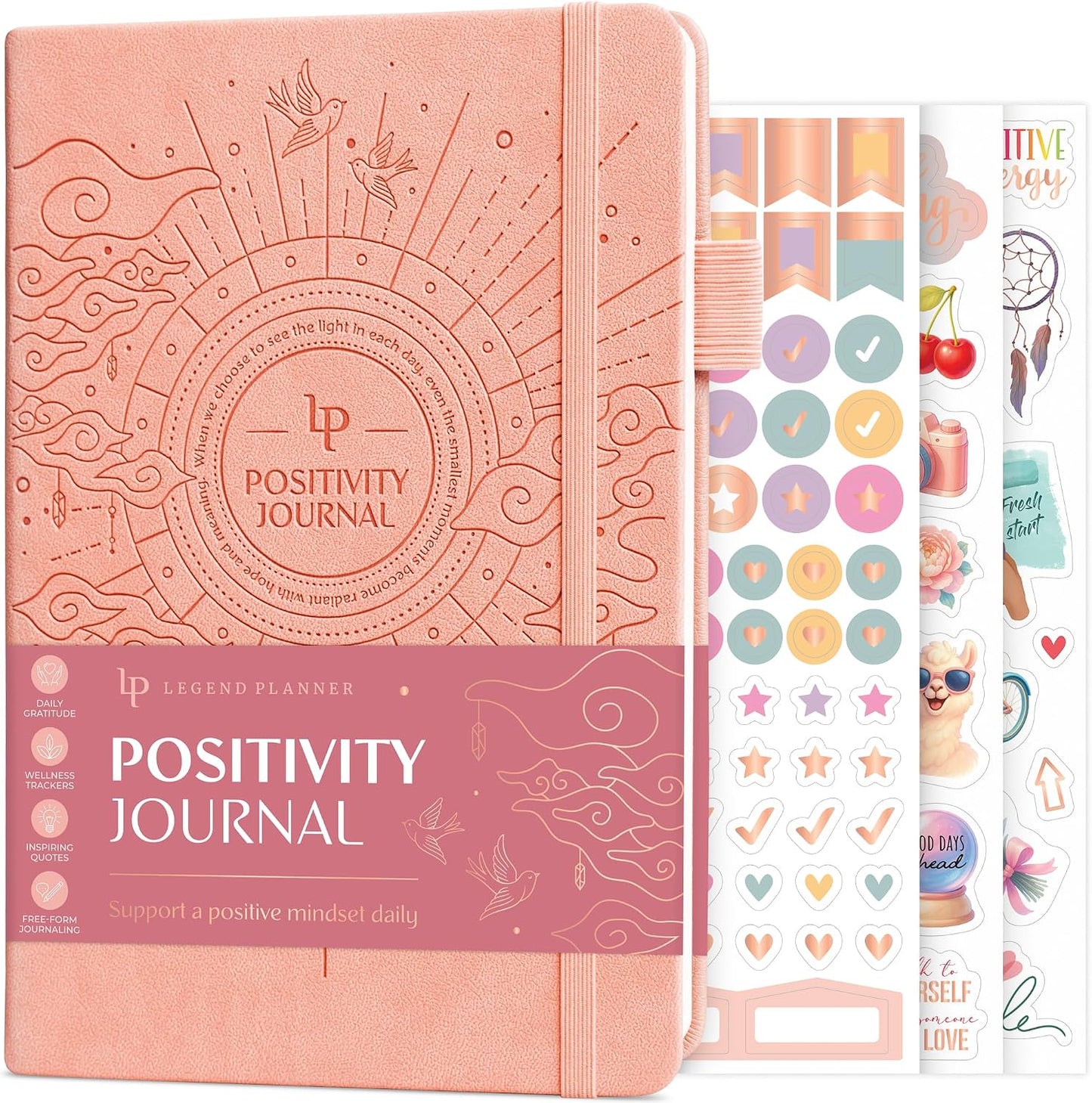 Legend Positivity Journal with Prompts – Guided Daily Affirmation Journal for Women & Men – Mental Health, Gratitude & Reflection Diary (Lavender)
