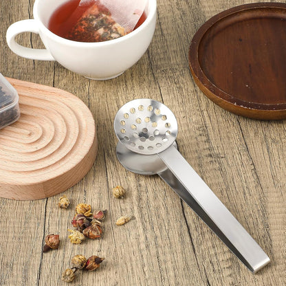 Metal Tea Bag Squeezer tool, Stainless Steel Tea Tongs Tea Filter Coffee Spoon Clamp Teabag Squeezer for Gripping Loosing Ice Sugar Lemon Slice