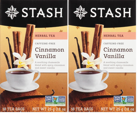 Stash Tea Premium Caffeine Free Herbal Tea, Cinnamon Vanilla