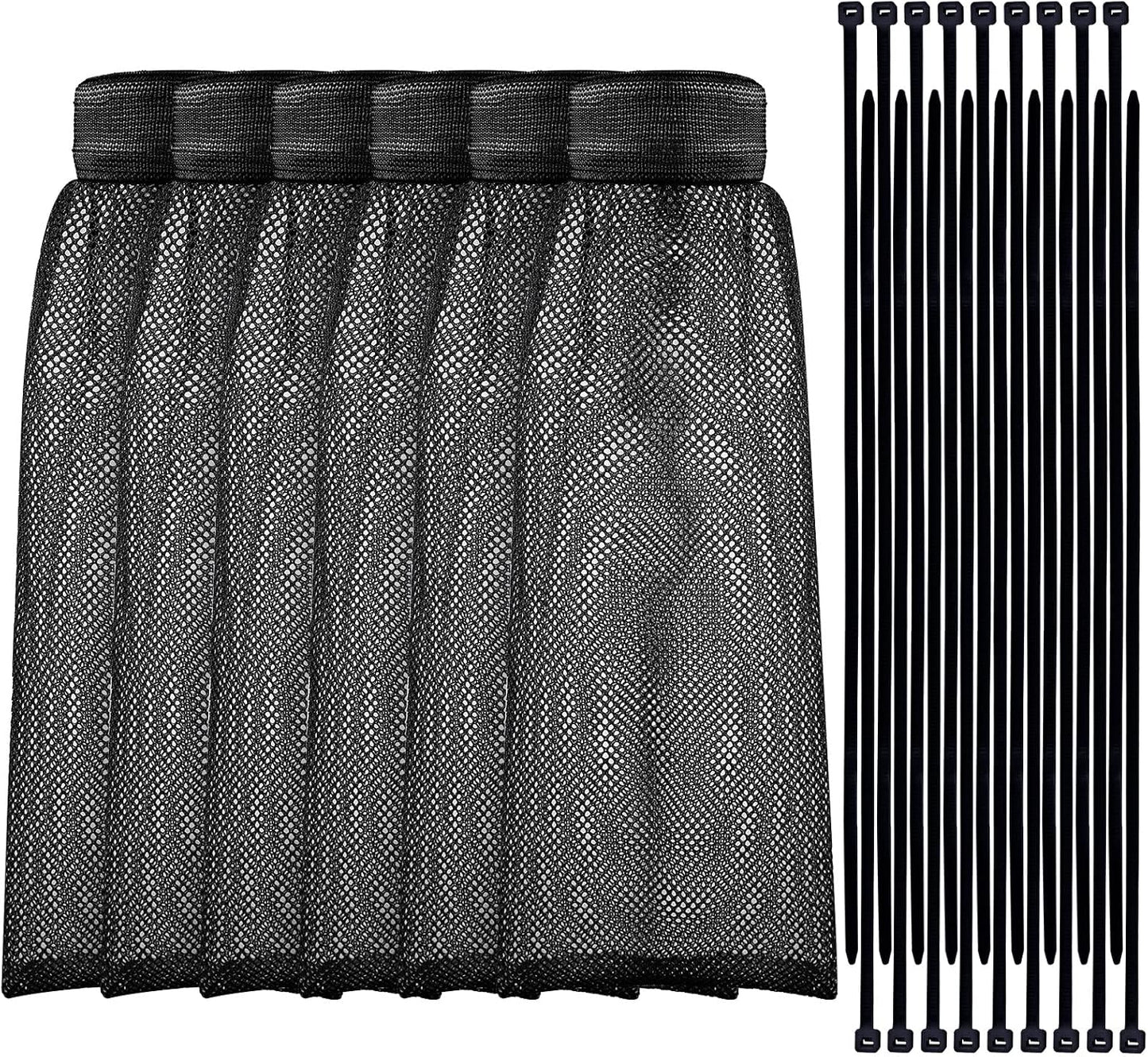 Shappy 24 Pack Washing Machine Lint Traps with Cable Ties (White) | Nylon Mesh Lint Traps, Hair & Pet Hair Filter, Easy Drain Hose Installation with Cable Ties, Fits Most Washing Machines