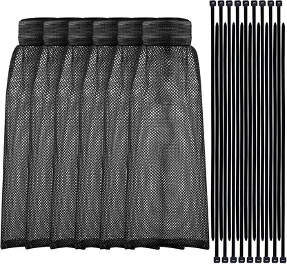 Shappy 24 Pack Washing Machine Lint Traps with Cable Ties (White) | Nylon Mesh Lint Traps, Hair & Pet Hair Filter, Easy Drain Hose Installation with Cable Ties, Fits Most Washing Machines