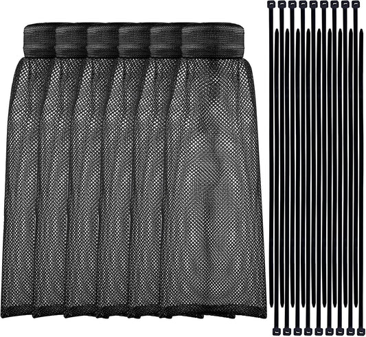 Shappy 24 Pack Washing Machine Lint Traps with Cable Ties (White) | Nylon Mesh Lint Traps, Hair & Pet Hair Filter, Easy Drain Hose Installation with Cable Ties, Fits Most Washing Machines