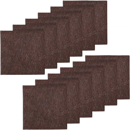 12PCS Furniture Felt Pads, 2 Inch Square Furniture Pads for Hardwood Floors | Self Adhesive, Cuttable Chair Leg Floor Protectors, 50mm Brown Felt Furniture Pads