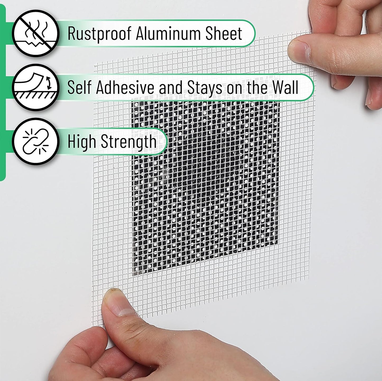 Bates- Drywall Repair Kit, 16 pcs, Aluminum Wall Repair Patch Kit | for Wall Hole Repair, Sanding and Patching