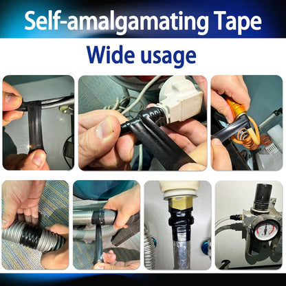 Self-Fusing Silicone Tape, 1’’x10’ Self-Welding Repair Tape for Pipe and Tube Leak, Electrical Cable, Outdoor Coax, Emergency Repair, Plumbing Sealing.