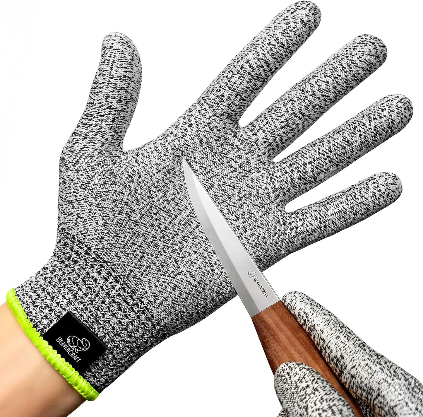 BeaverCraft Wood Carving Gloves CRG - Cutting Cut Resistant Gloves Level 5 for Whittling, Woodworking, Food Prep