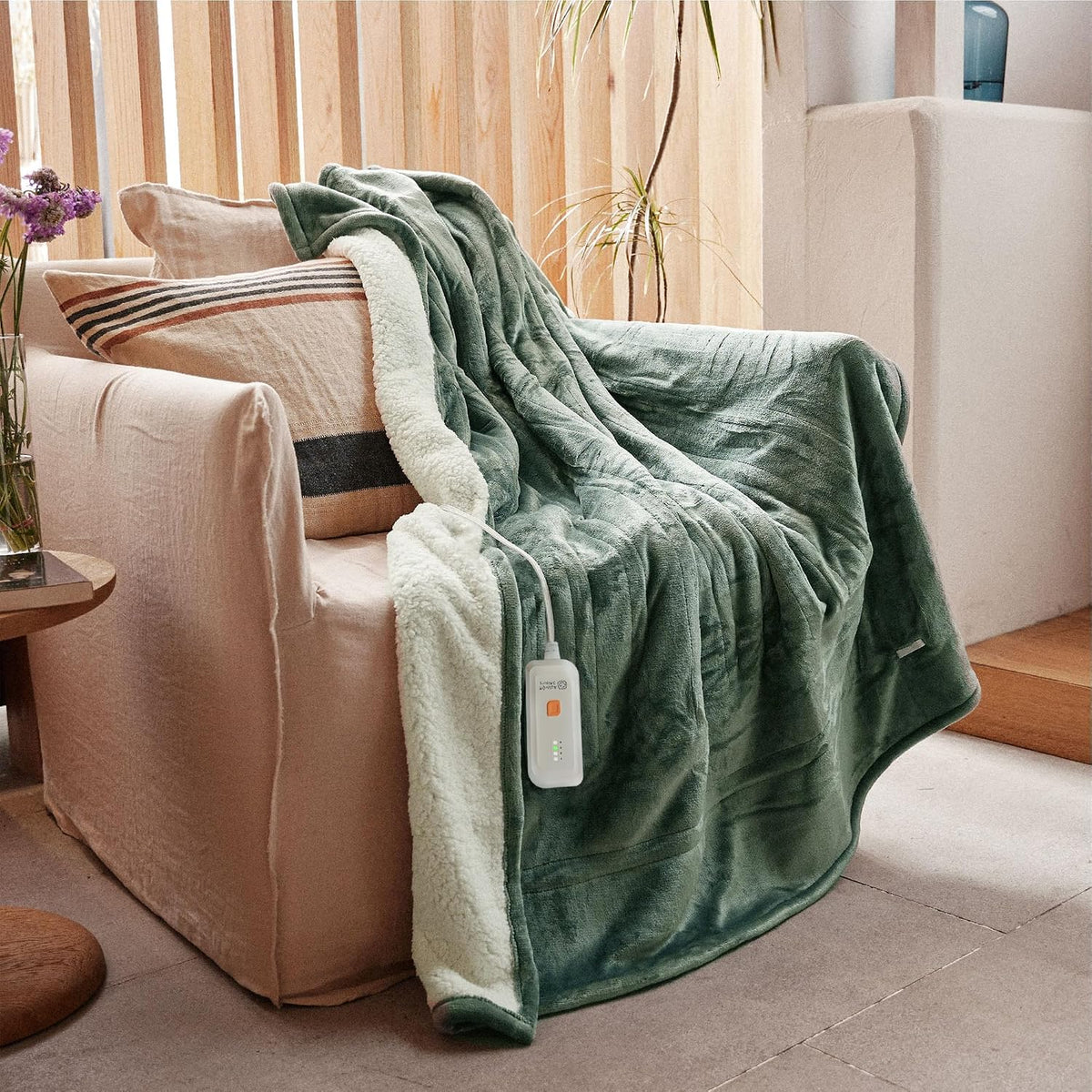 GOTCOZY Heated Blanket-Soft Plush Electric Blanket 50"X60"(Grey)