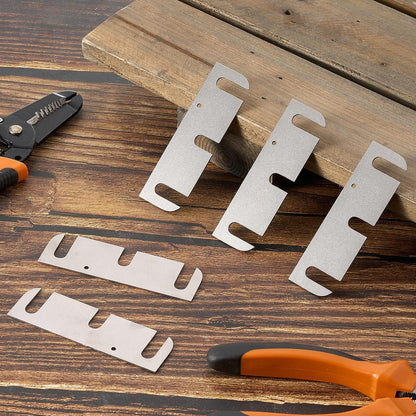 10 Pcs Hardware Door Hinge Shims Stainless Steel Metal Coated Finish Door Hinge Shim for Repair Kit (4 Inch,White)