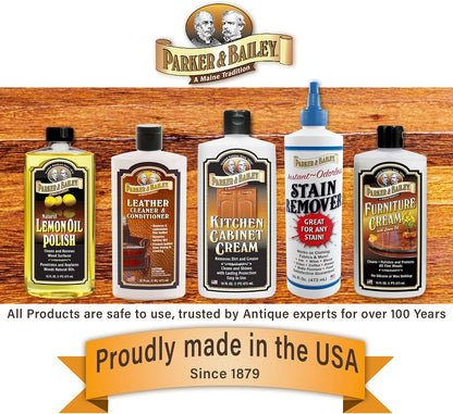 Parker and Bailey Kitchen Cabinet Cream-Wood Cleaner-Grease Remover 16 oz (1) | Wood degreaser that restores and protects cabinets naturally