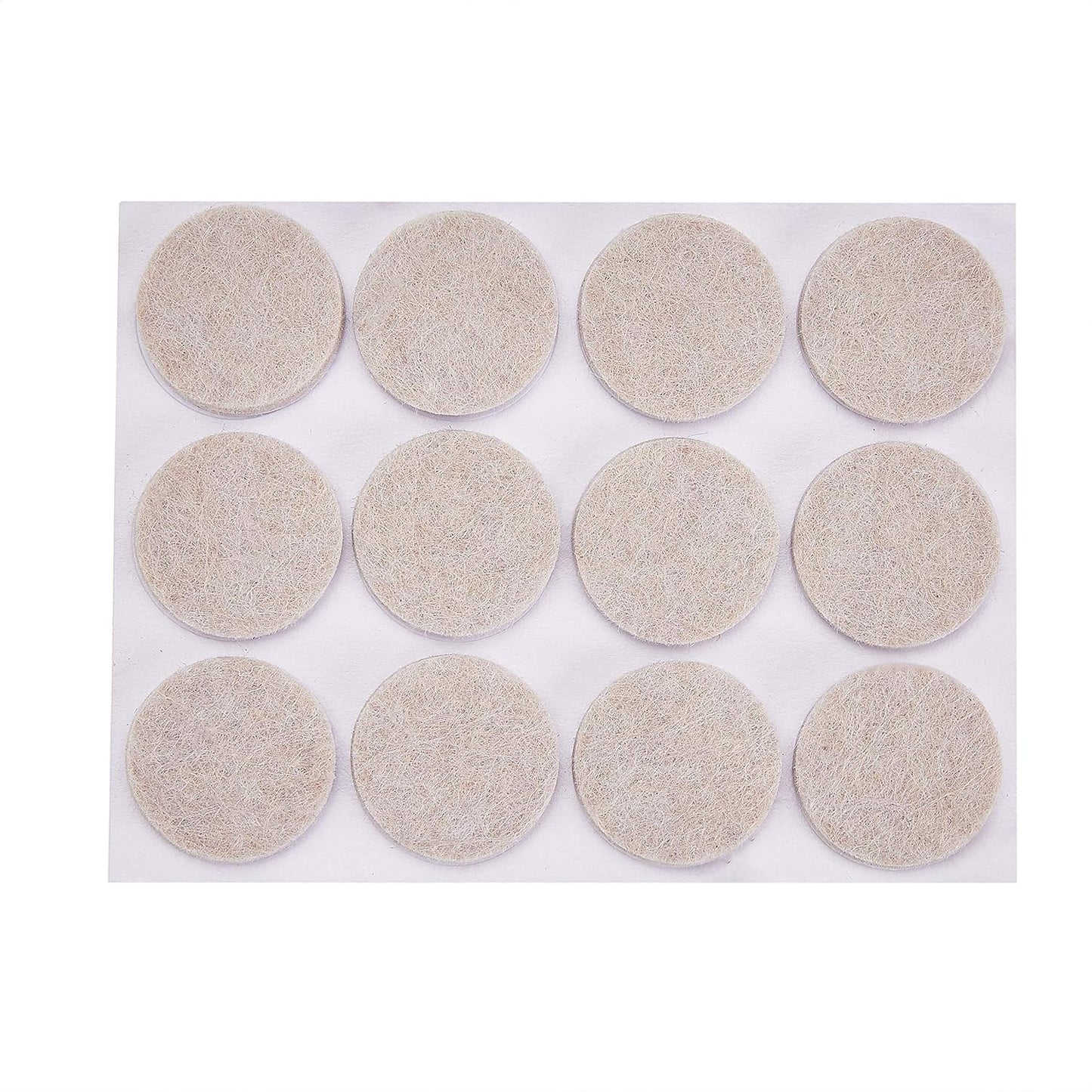 Amazon Basics Round Self Adhesive Felt Furniture Pads, Floor Protectors, Anti Scratch, 1 inch, 32 Count, Beige