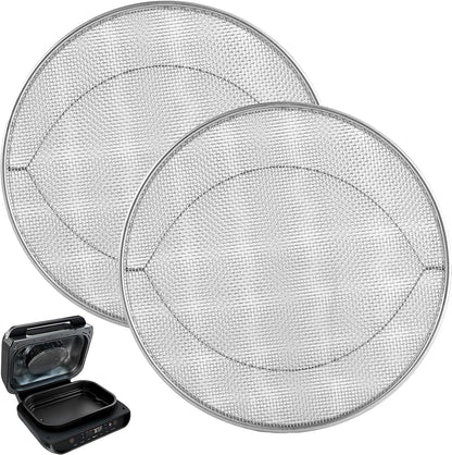 2 Packs Splatter Shield for Ninja IG651 IG600 IG601 Foodi Air Fryer Grill | For ninja ig651 foodi smart xl pro grease shield accessories, stainless steel mesh splash guard, heat resistant, easy clean