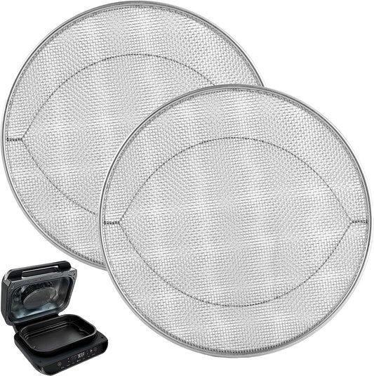 2 Packs Splatter Shield for Ninja IG651 IG600 IG601 Foodi Air Fryer Grill | For ninja ig651 foodi smart xl pro grease shield accessories, stainless steel mesh splash guard, heat resistant, easy clean