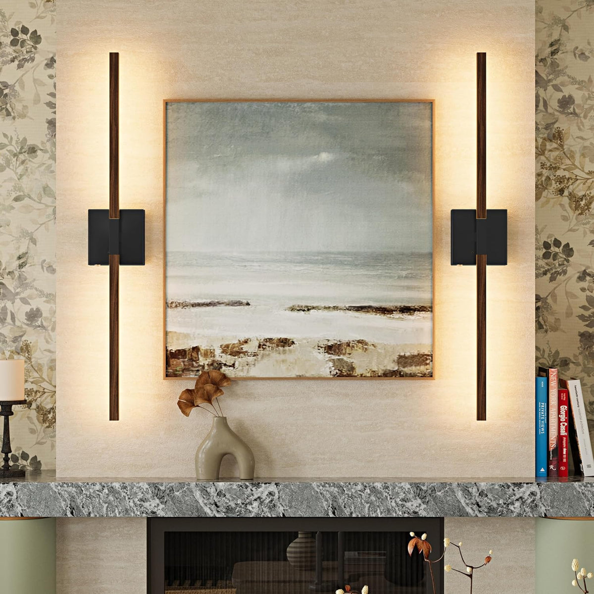 Rayogale Black Battery Operated Wall Sconce with Remote Control 8000mAh