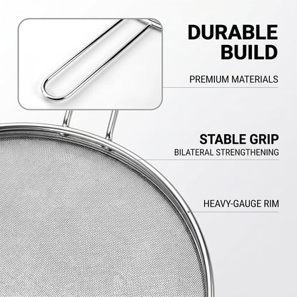 Silicone Splatter Screen for Frying Pan,Grease Splatter Guard,Heat-Resistant Splatter Guards for Cooking,Dishwasher Safe (9.8", 11.4", 13")