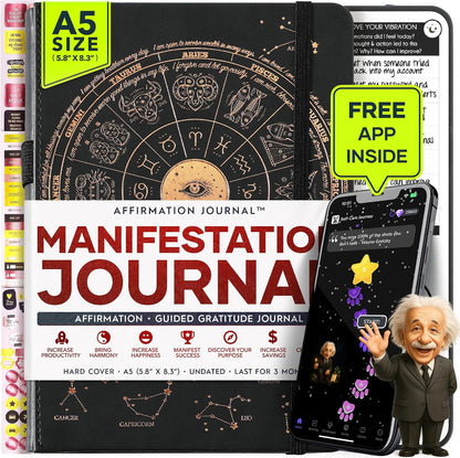 Freedom Mastery Daily Journal of Gratitude, Productivity & Habit Tracker | Undated 90-Day Planner with Daily Reflection, Mindfulness, Positivity, Vision Board & Stickers, Gratitude Journal for Women