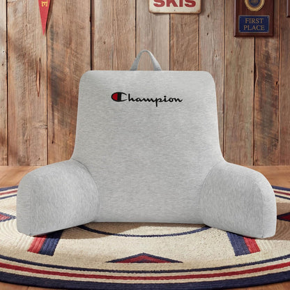 Champion Faux Wool Bedrest Pillow, 100% Polyester Cover and Fill, Spot Clean Only, Navy Blue, 29" x 24.5" x 10.5"