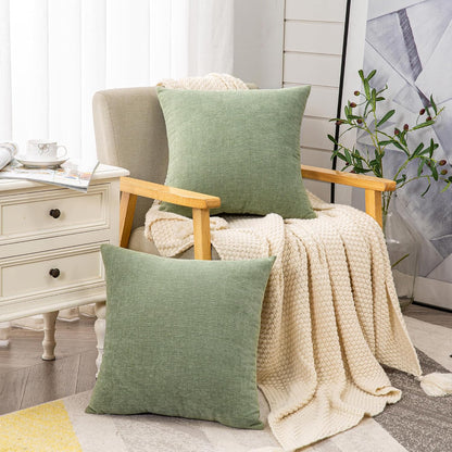 GAWAMAY Lumbar Support Pillow Decorative Rectangle Throw Pillow Covers 12"x20" Inch Set of 2, Soft Chenille Fall Pillowcase for Living Room Bedroom Sofa Couch Cushion Cover Grey 30x50cm (No Insert)