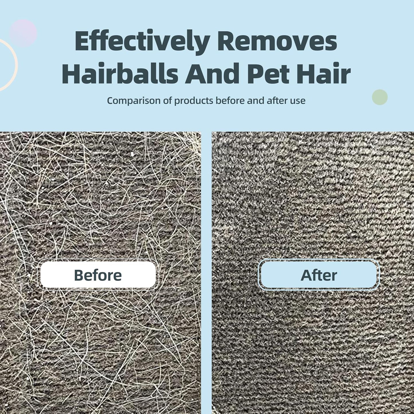 Deep Cleaner Pro Pet Hair Remover-Special Cat Hair Remover Multi Fabric Edge and Carpet Rake Scraper by LINTPLUS-Dog Hair Remover for Rugs,Couch & Pet Towers-Easy to Every Hair!