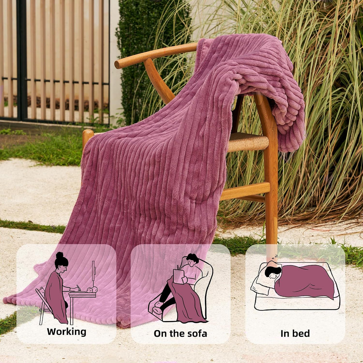 GOTCOZY Heated Blanket-Soft Plush Electric Blanket 50"X60"(Grey)