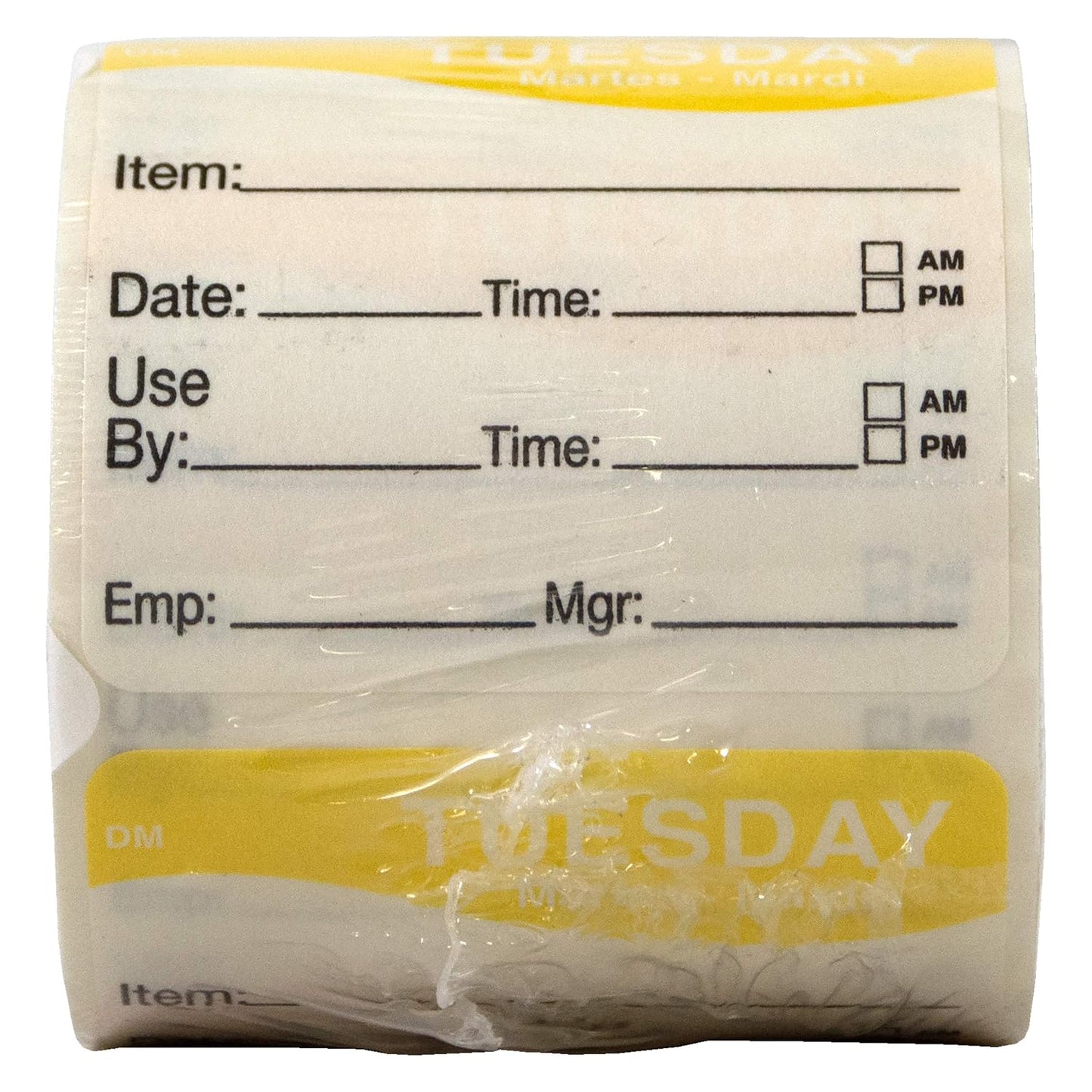 DayMark Day of the Week 2" Square Dissolvable Labels, Monday-Sunday, Label Dispenser Included (1,750 labels)