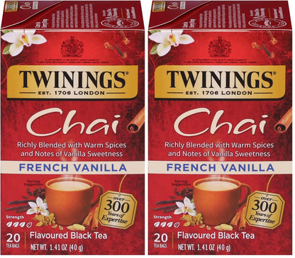 Twinings Mango & Pineapple Herbal Tea Individually Wrapped Bags, 20 Count (Pack of 1), Naturally Caffeine-Free, Enjoy Hot or Iced, 20 Teabags