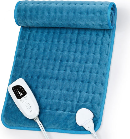 Heating Pad,Heated Blanket,Heating Pad for Back Neck,Grey,24x12 Inch | Electric Heating Pad,Dry/Moist Heat Heating Pads,Heating Pads for Shoulder,Abdomen,Heat Pad for Women Men,Birthday Gift