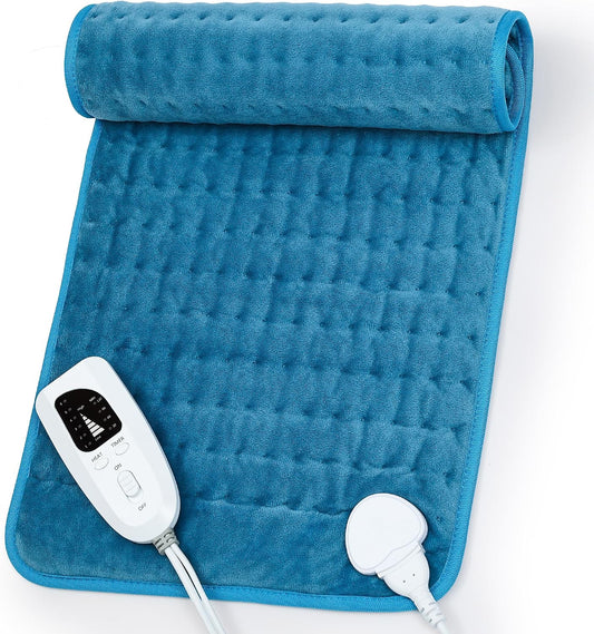Heating Pad,Heated Blanket,Heating Pad for Back Neck,Grey,24x12 Inch | Electric Heating Pad,Dry/Moist Heat Heating Pads,Heating Pads for Shoulder,Abdomen,Heat Pad for Women Men,Birthday Gift